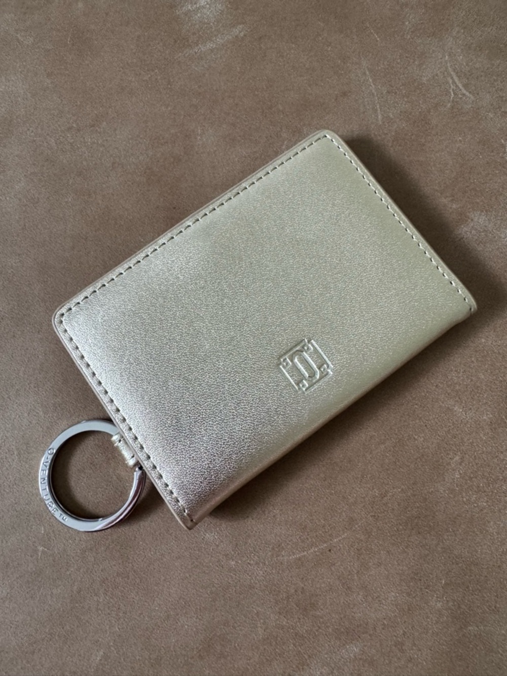 Overture gold key chain wallet ID Card Holder Keyring
